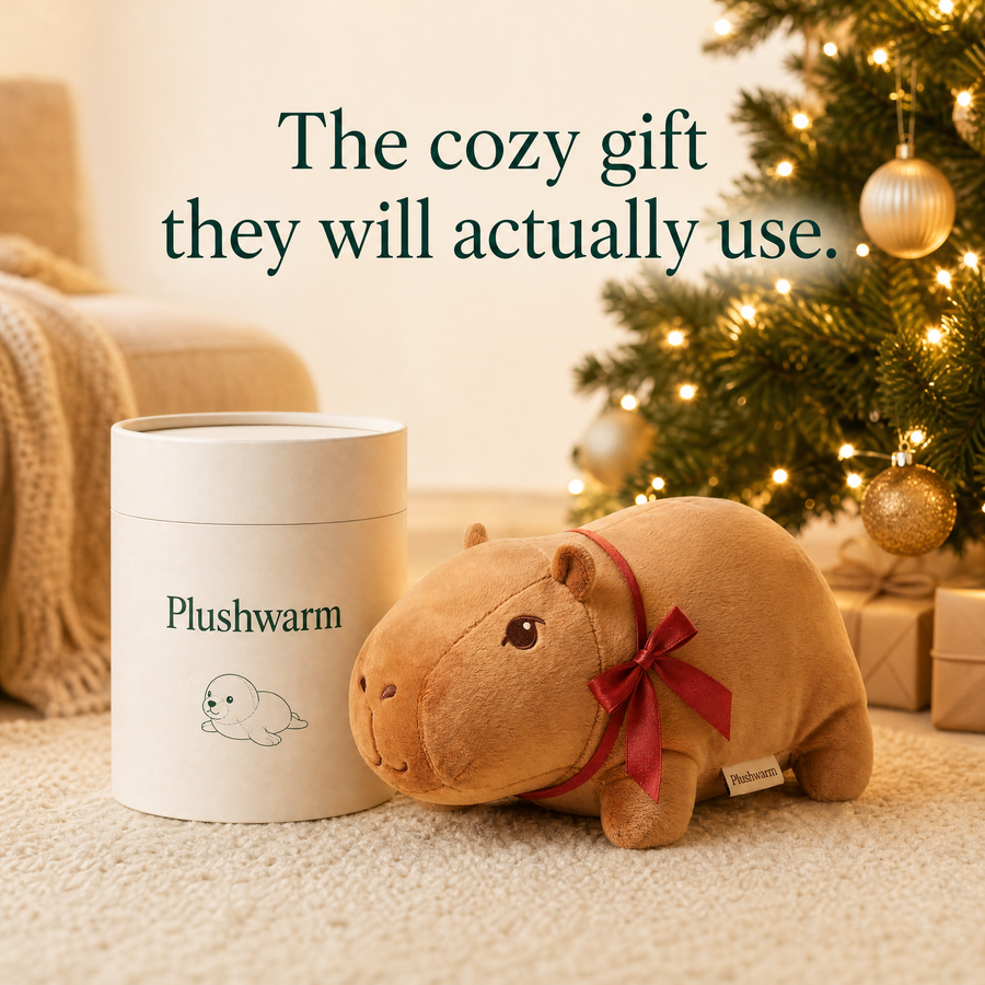 Cappy the Capybara, heatable weighted plush by Plushwarm