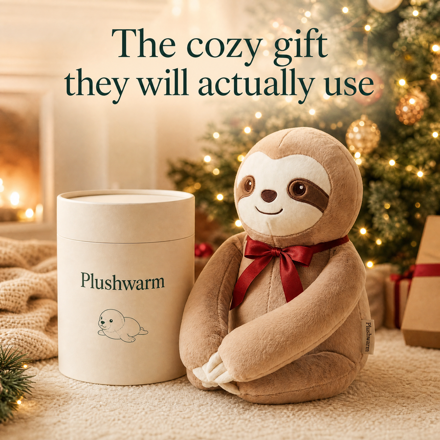 Sunny the Sloth, heatable weighted plush by Plushwarm