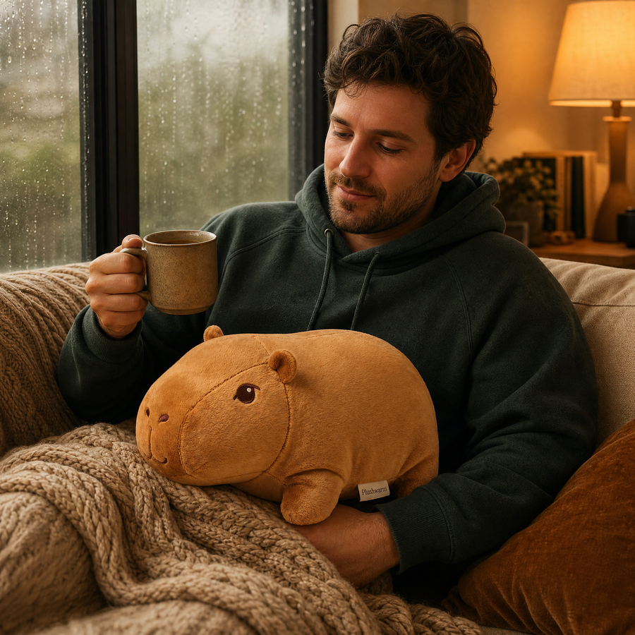 Cappy the Capybara, heatable weighted plush by Plushwarm