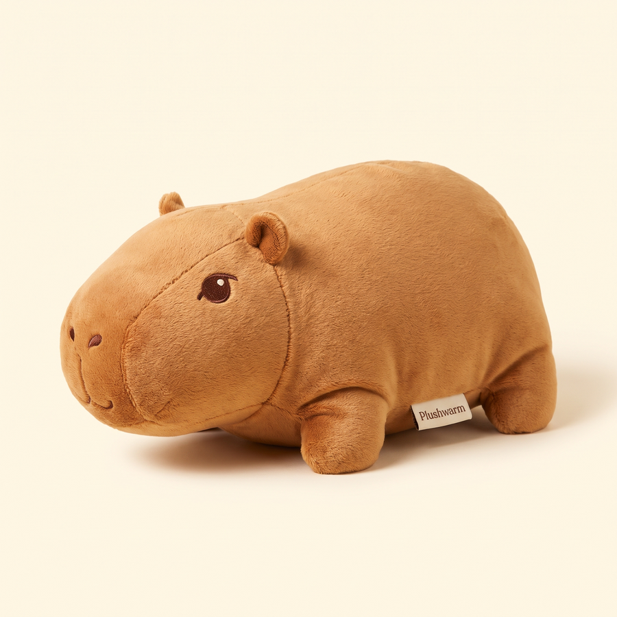 Cappy the Capybara, heatable weighted plush by Plushwarm