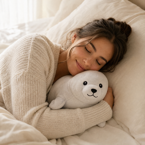 Sully the Seal, heatable weighted plush by Plushwarm